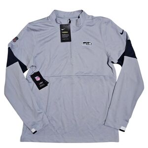 NIKE Seattle Seahawks 1/4 Zip Jacket Pullover Mens Small